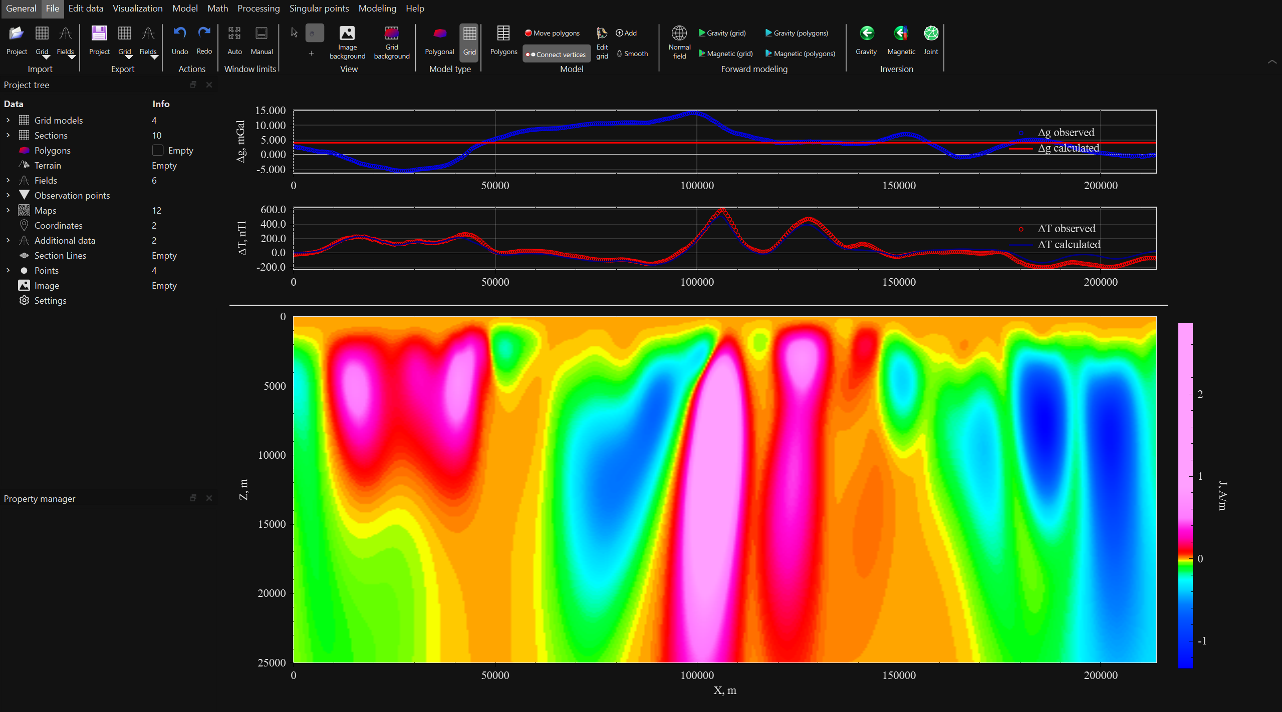 xGM 2D Inversion Interface Screenshot
